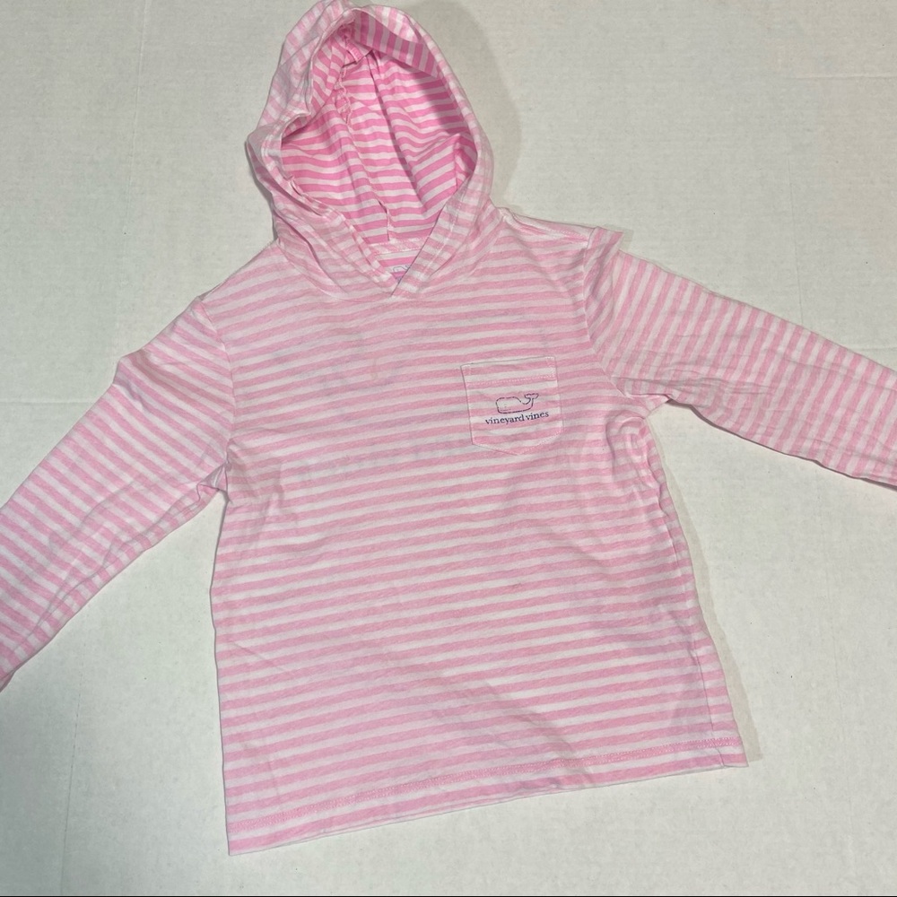 4T Vineyard Vines striped hooded shirt